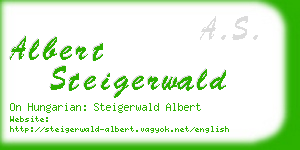 albert steigerwald business card